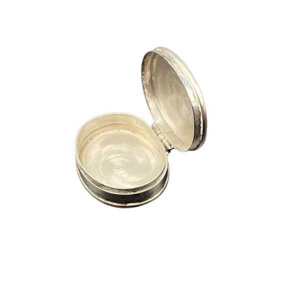Vintage Vaticano sterling silver Italian hinged pill box trinket box - Picture 3 of 9